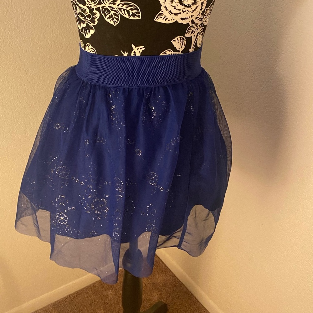 Blue tule sparkle skirt